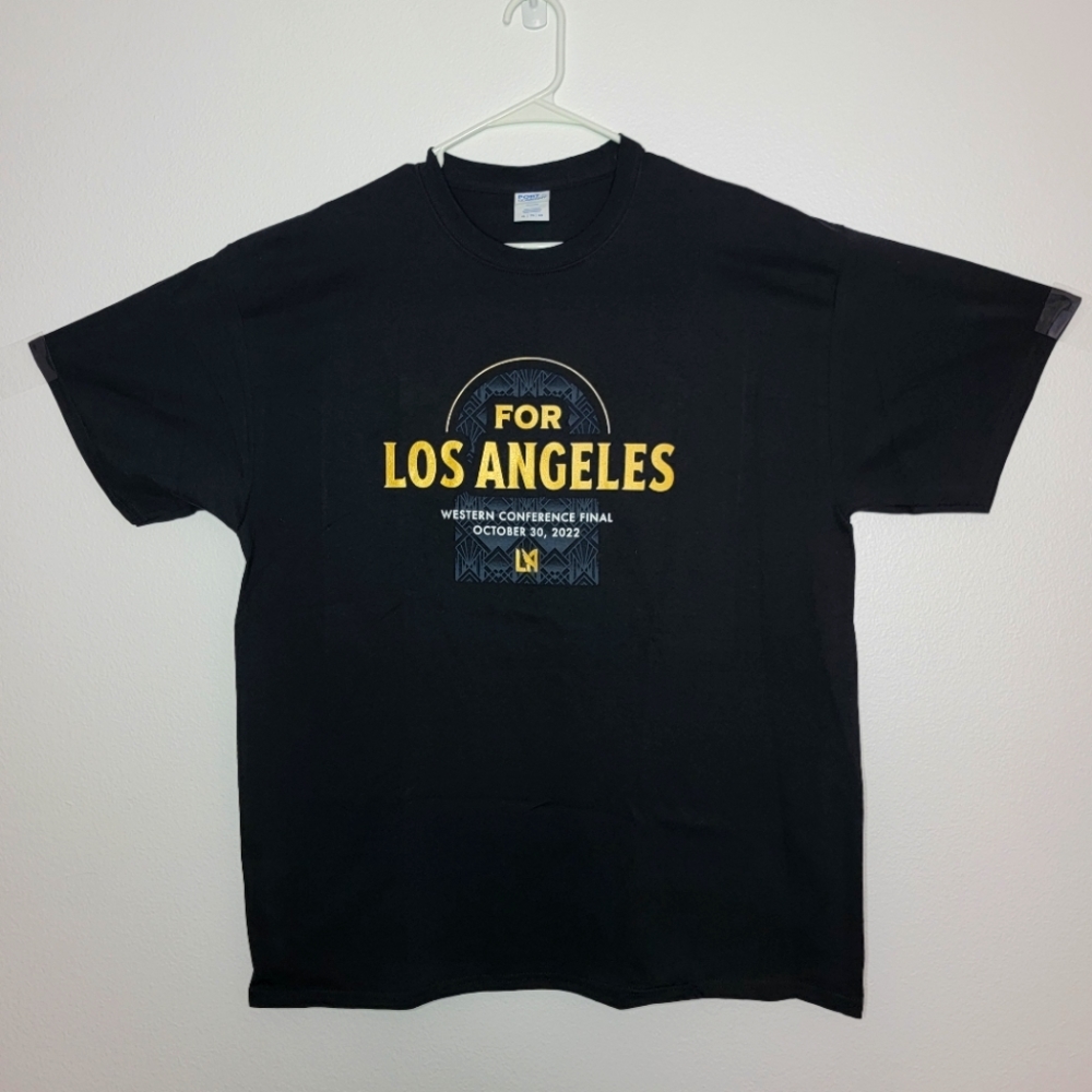 LAFC MLS Soccer Western Conference Final 2022 Los Angeles Black T-Shirt Men's XL